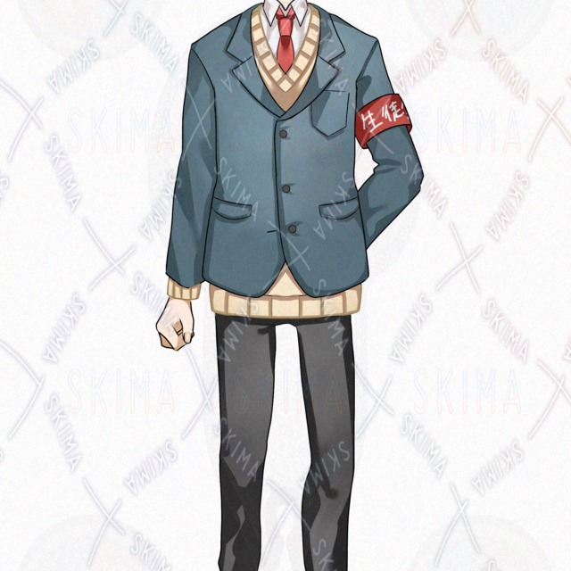 中性的な生徒会役員【表情差分8種】の商品画像6枚目