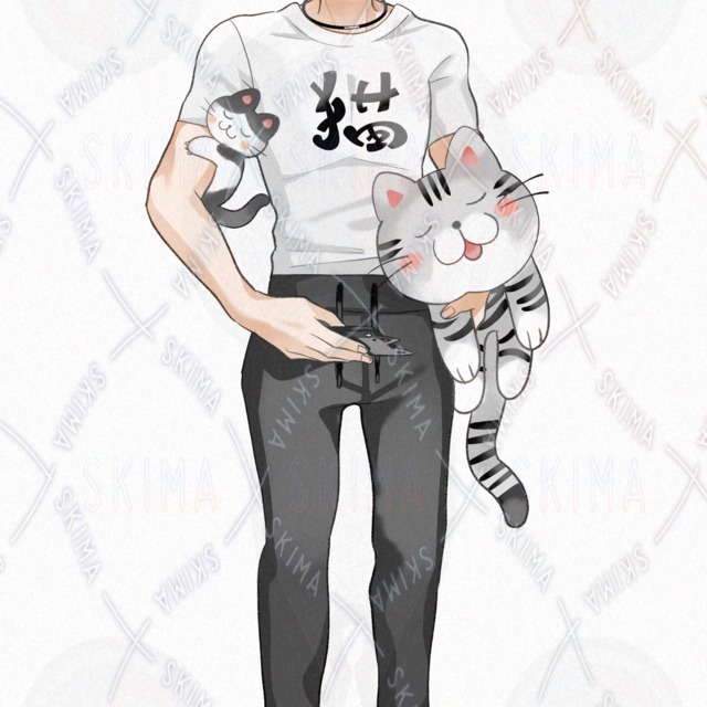 猫好きな青年【表情差分8種】の商品画像7枚目