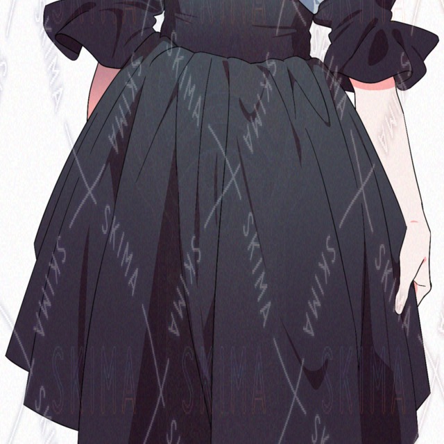 黒スカートの女の子【表情8種】の商品画像6枚目