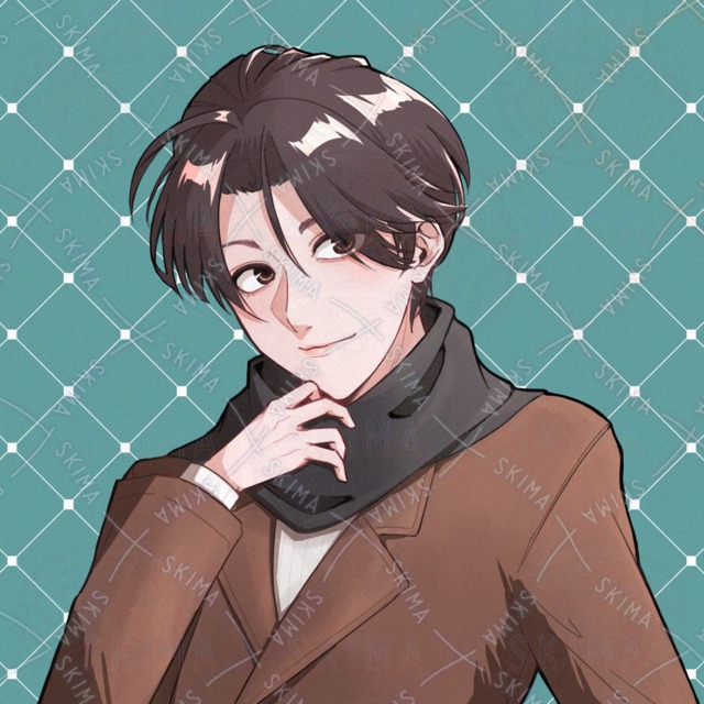 センターパートの男性