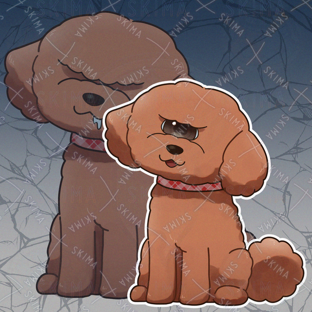 Original character of creepy toy poodle with single eye [9 facial expressions] [Horror 的商品圖片