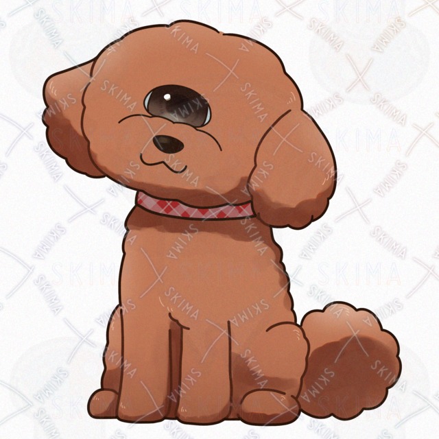 【表情差分９点】単眼の不気味なトイプードルのオリジナルキャラクター【ホラー】の商品画像7枚目