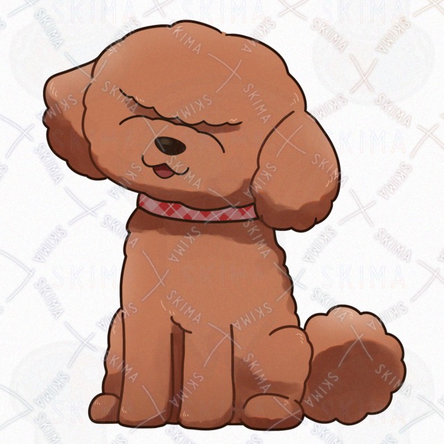 【表情差分９点】単眼の不気味なトイプードルのオリジナルキャラクター【ホラー】の商品画像8枚目