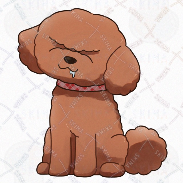 【表情差分９点】単眼の不気味なトイプードルのオリジナルキャラクター【ホラー】の商品画像9枚目