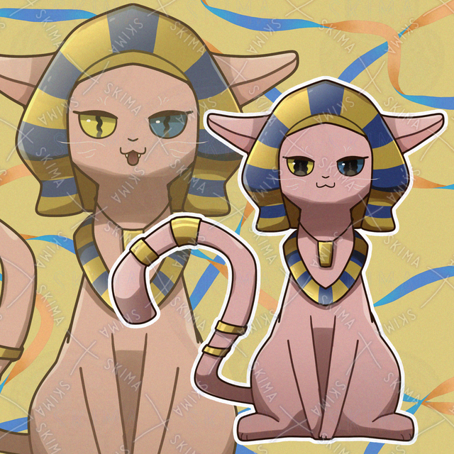 8 facial expressions] Original cat character based on the motif of the Sphinx. 的商品圖片