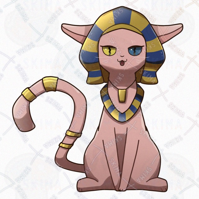 【表情差分8点】スフィンクスをモチーフにした猫のオリジナルキャラクターの商品画像5枚目