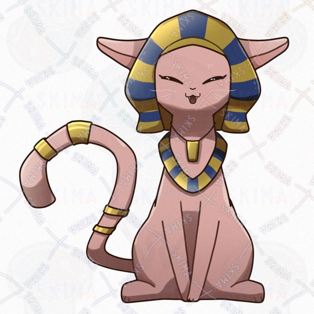 【表情差分8点】スフィンクスをモチーフにした猫のオリジナルキャラクターの商品画像7枚目