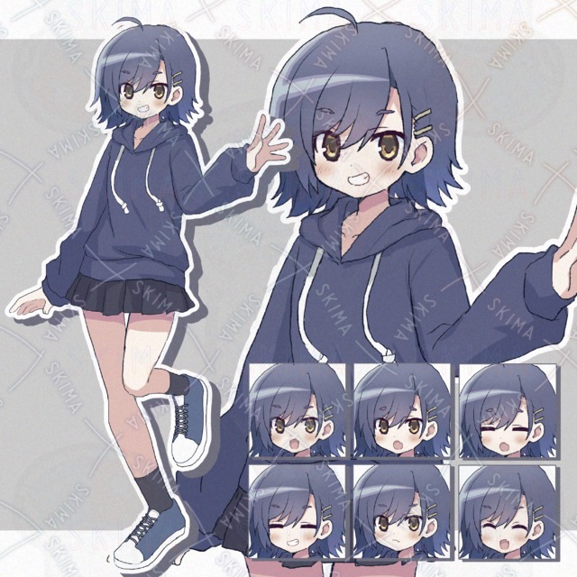 차이점7종】활기찬 소녀 상품 이미지