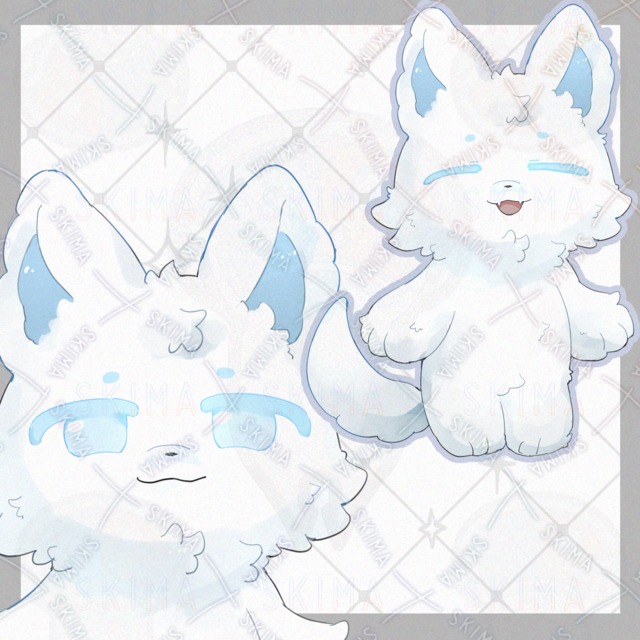 Image of White wolf [10 different expressions].