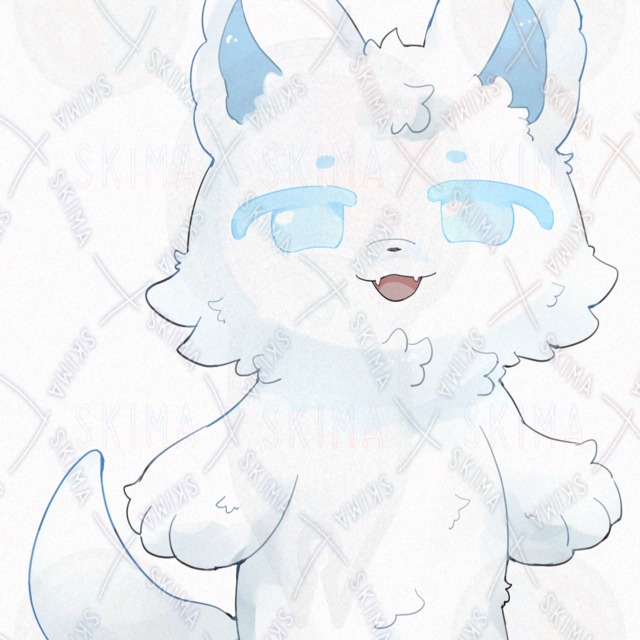 白い狼【表情10種類】の商品画像3枚目