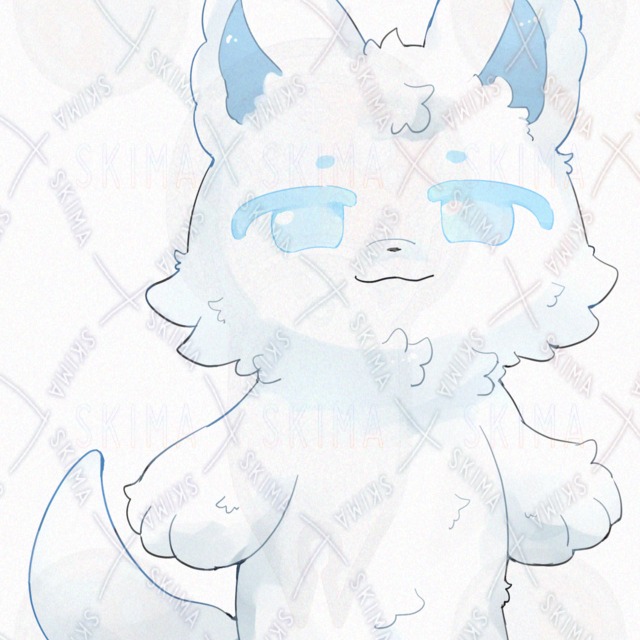 白い狼【表情10種類】の商品画像2枚目