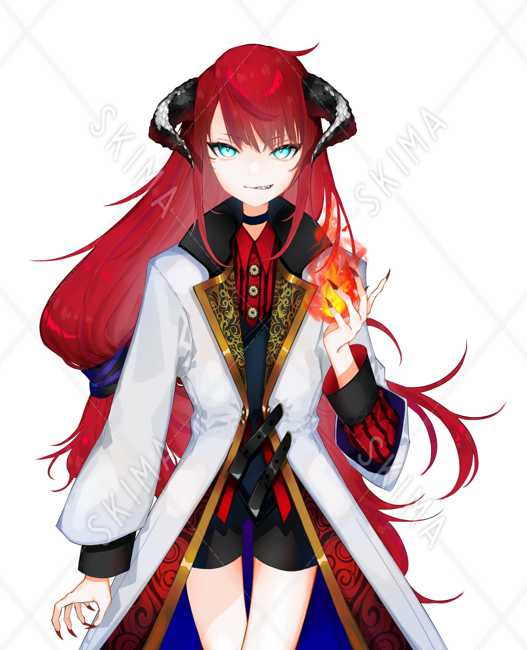 赤髪角あり人外キャラ スキマ スキルのオーダーメイドマーケット Skima