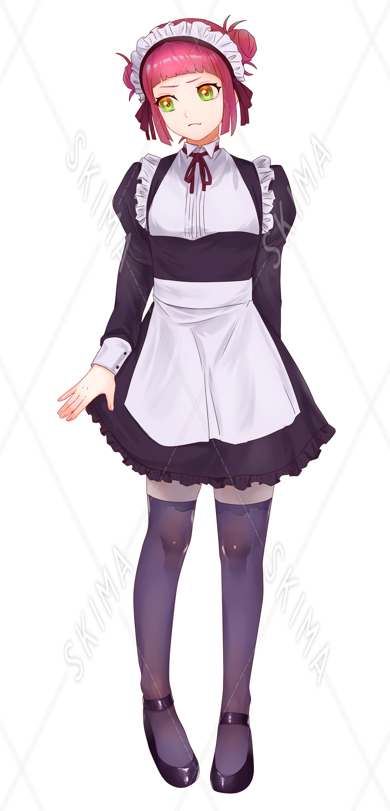 売り切り値下げ お団子ヘアーの元気メイド 表情差分あり スキマ スキルのオーダーメイドマーケット Skima