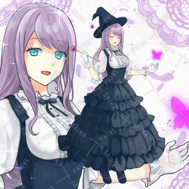 Image of Detachable hat] [9 different expressions] Gothic dress witch