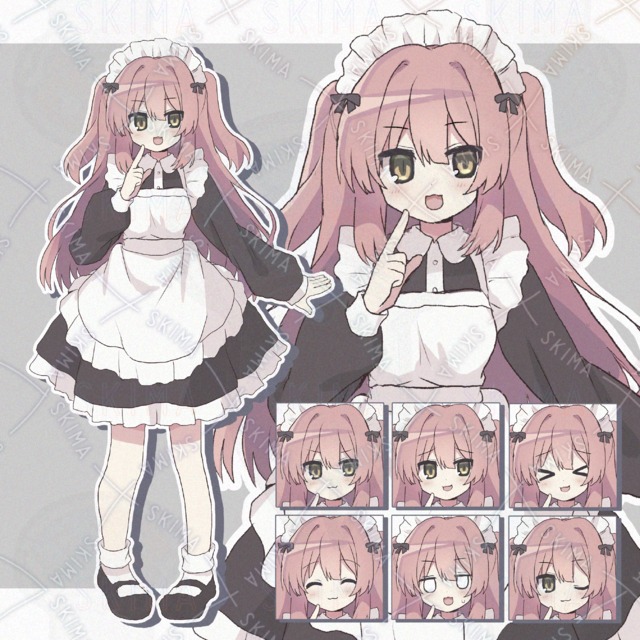 【差分7種】メイドの女の子