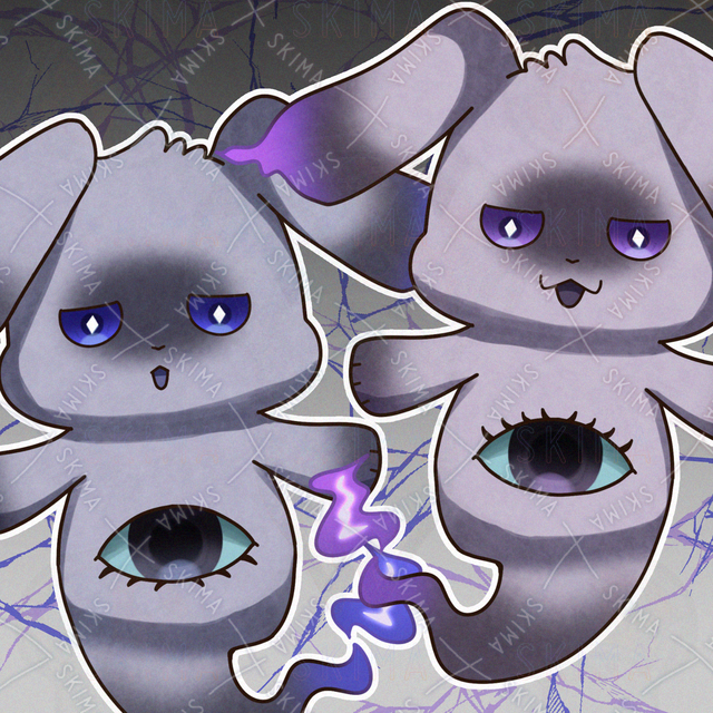 [5 points for each difference] Ghost of twin rabbits with big eyes. 的商品圖片