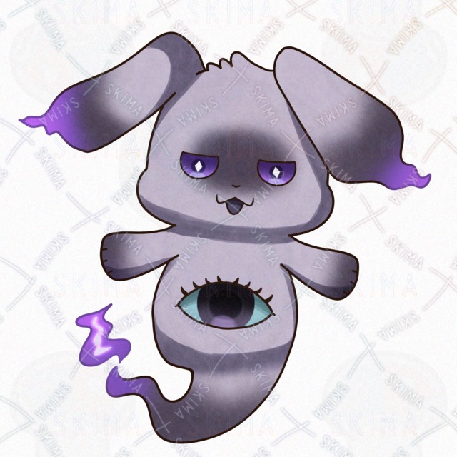 【差分各5点】大きな瞳を持つ、双子のウサギのゴーストの商品画像2枚目