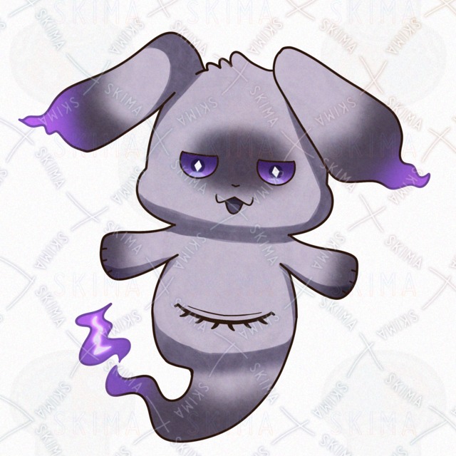 【差分各5点】大きな瞳を持つ、双子のウサギのゴーストの商品画像3枚目