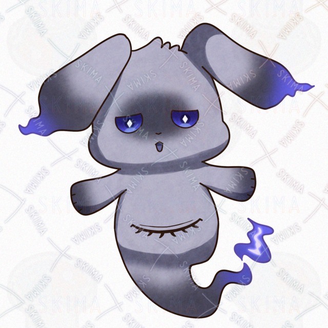 【差分各5点】大きな瞳を持つ、双子のウサギのゴーストの商品画像8枚目