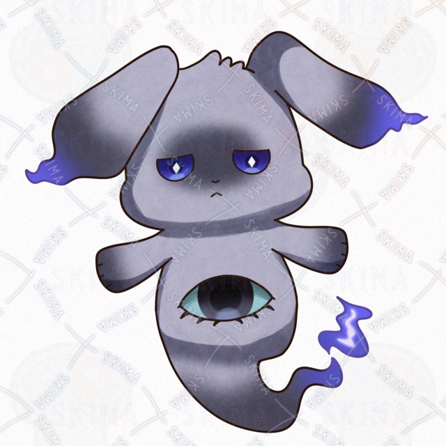 【差分各5点】大きな瞳を持つ、双子のウサギのゴーストの商品画像9枚目