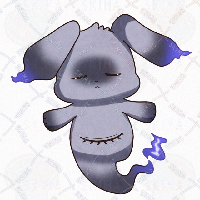 【差分各5点】大きな瞳を持つ、双子のウサギのゴーストの商品画像11枚目