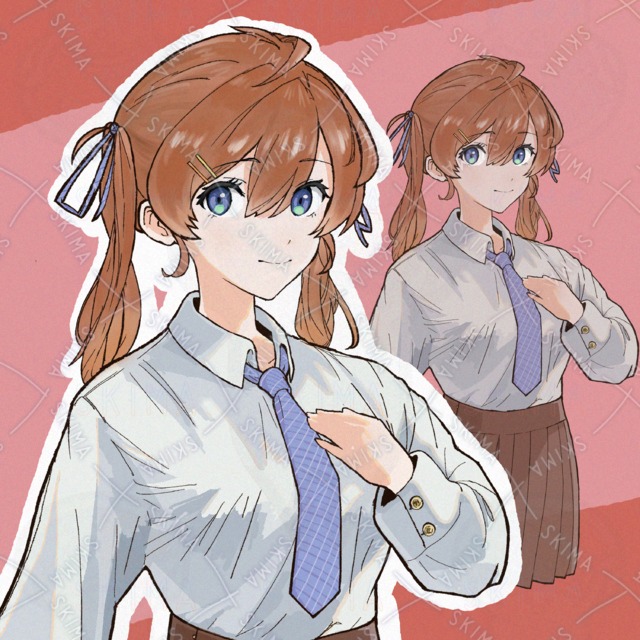 Image of Red-Haired Girl 【9 Expression Variations】