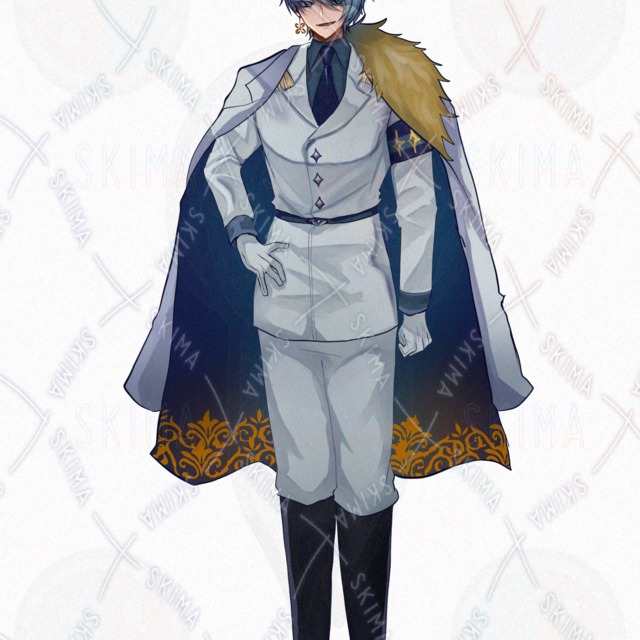 군복 같은 남자【표정 차이, 소품 탈착 차이 있음】남자 상품 이미지 3번째