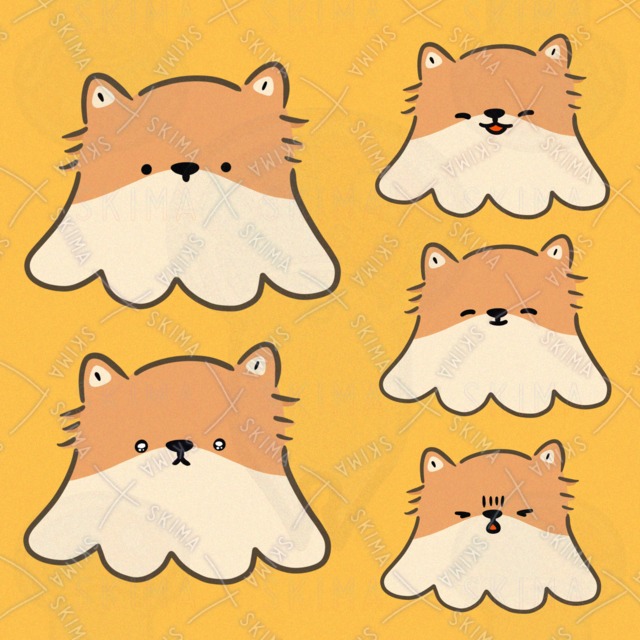 Image of Mendako-like Pomeranian bean paste (5 kinds of expressions)