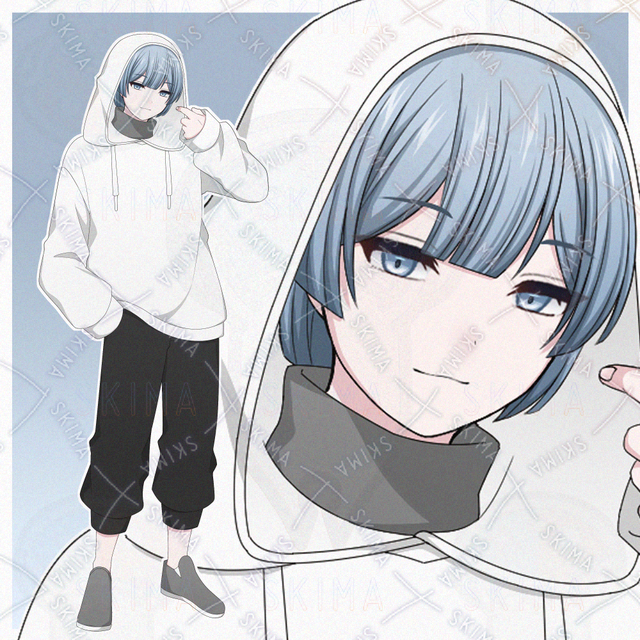 フードをかぶった青年【表情差分10種】の商品画像