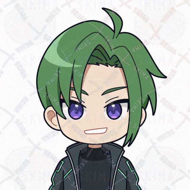 緑髪の男性アイコン【透過背景あり】の商品画像2枚目