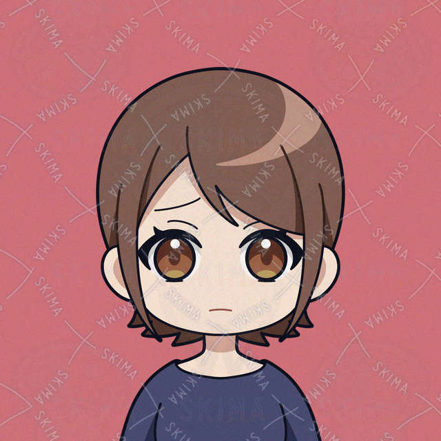 표정 4종/투과형】여성 아이콘 블로그의 말풍선에도 추천! 상품 이미지 3번째