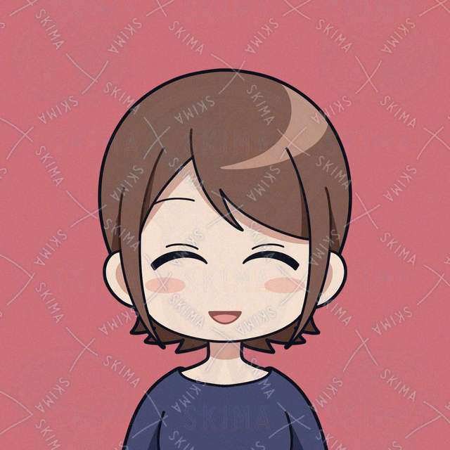 표정 4종/투과형】여성 아이콘 블로그의 말풍선에도 추천! 상품 이미지 4번째