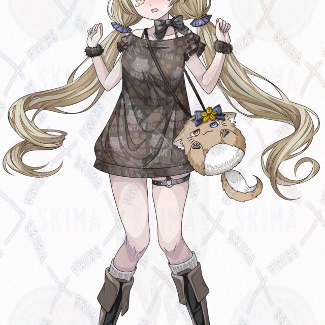 [Sale – New Mini Characters Added!] Girl with Cat & Yamabuki Motifs [Transparent PNG] 的商品圖片第 5 張