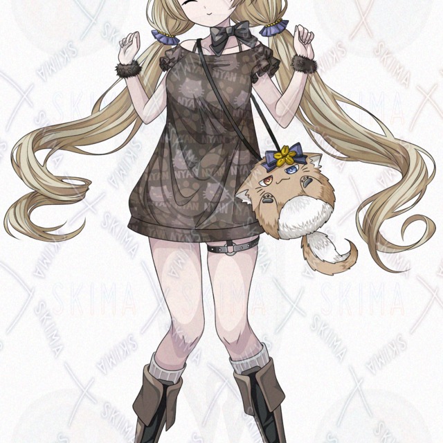 [Sale – New Mini Characters Added!] Girl with Cat & Yamabuki Motifs [Transparent PNG] 的商品圖片第 8 張