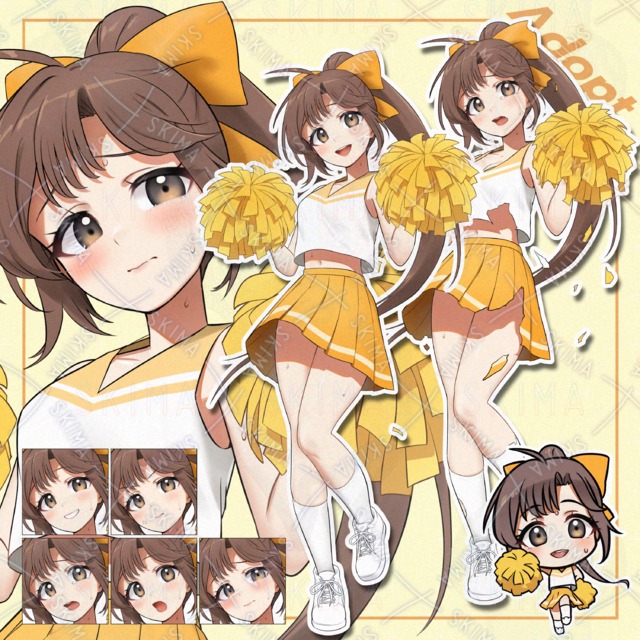 Image of Cheerleader Girl [Includes 5 different facial expressions, a wrecking differential, and an extra SD].