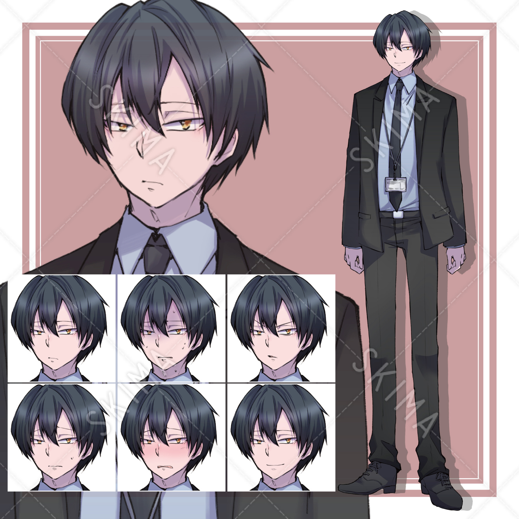 表情差分6種 サラリーマン立ち絵 スキマ スキルのオーダーメイドマーケット Skima