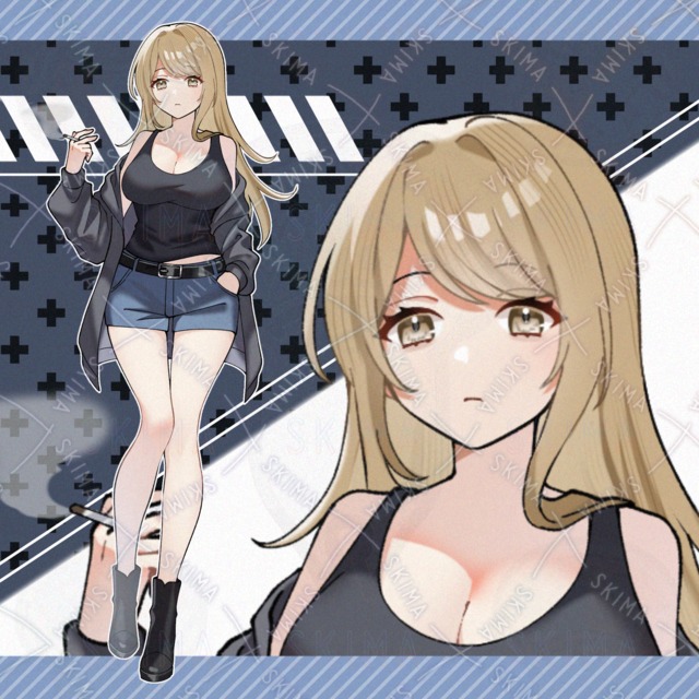 adopt.98 金髪タンクトップの女の子【表情全5種】