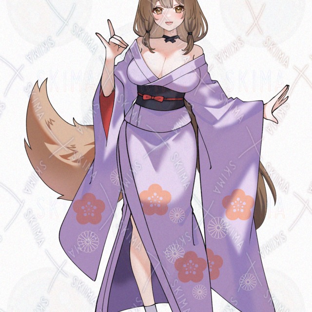 adopt.99 和服で狐の女の子【表情全5種】の商品画像2枚目