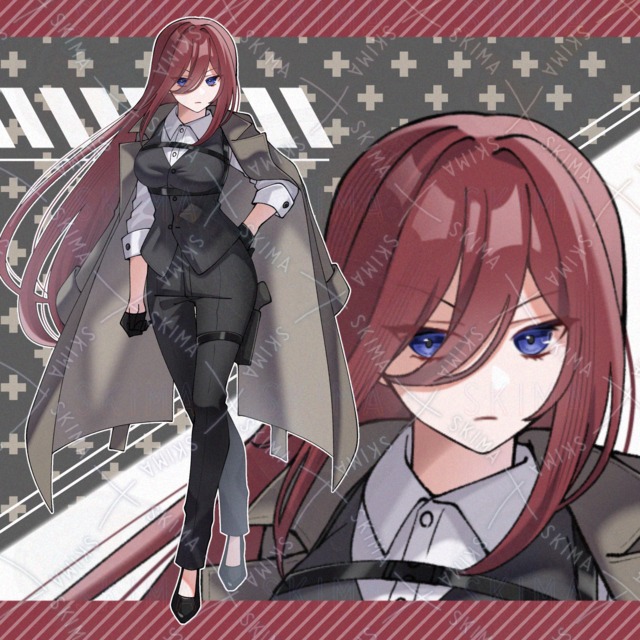 Image of adopt.100 red-haired girl in suit [5 expressions].