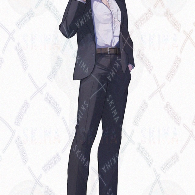 Image 9 of Suited man with glasses [7 different expressions].