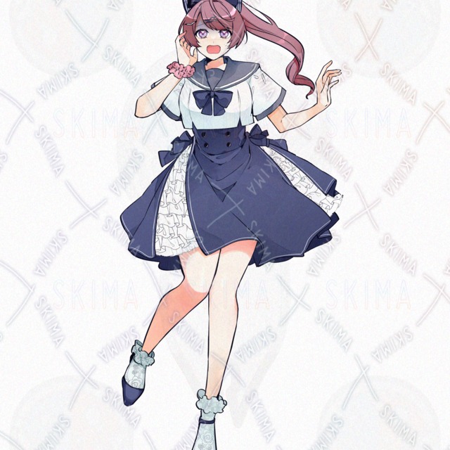 Woman in marine dress [5 different expressions + bag difference]. 的商品圖片第 4 張