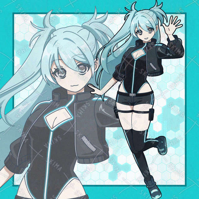 Image of 5 kinds of expressions] Cyber girl