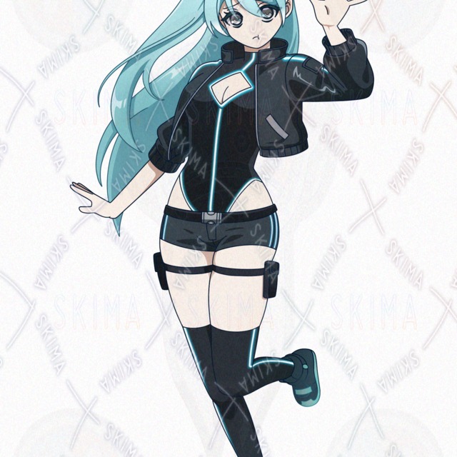 【表情５種】サイバーな女の子の商品画像4枚目