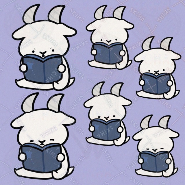 Image of Dokushokana goat (6 types of expressions)