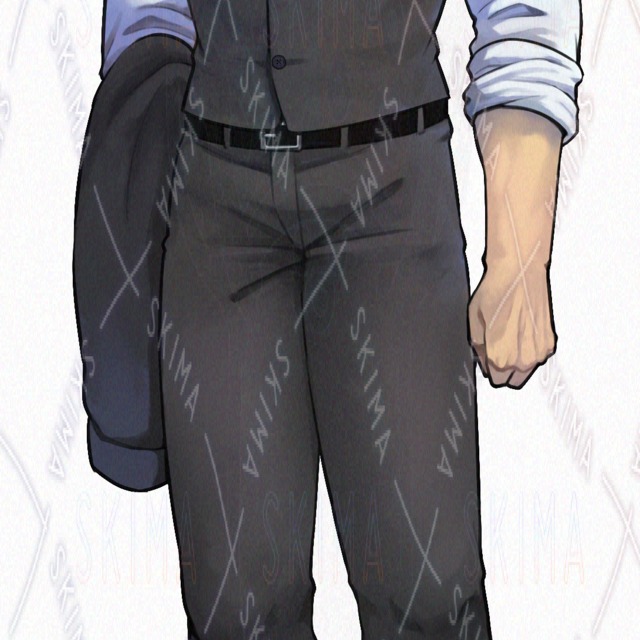 勤勉そうなスーツ男性(表情6種+SD全身)の商品画像2枚目