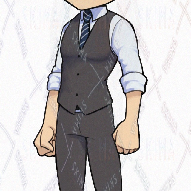 勤勉そうなスーツ男性(表情6種+SD全身)の商品画像8枚目