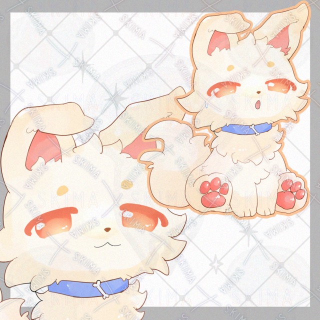 Image of Dog with tanning ears [10 different expressions].