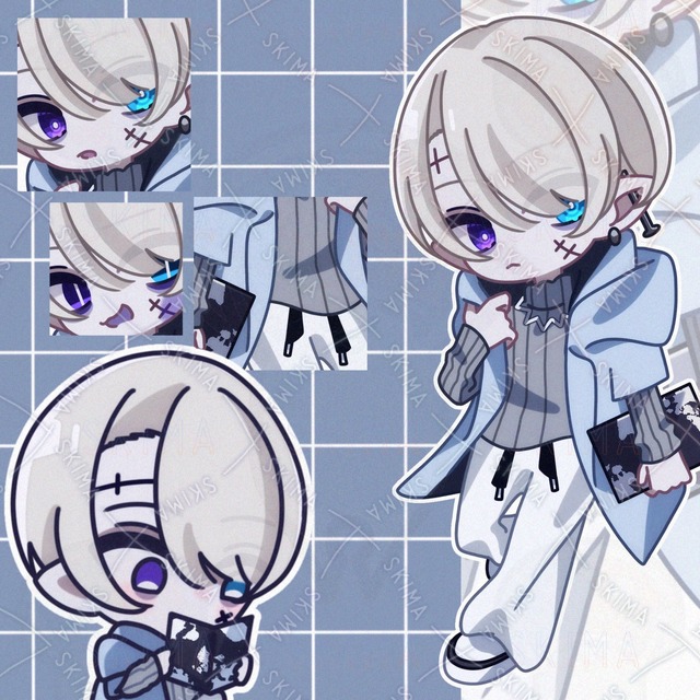 デフォルメイラスト・表情差分8種+ミニキャラ［063］の商品画像