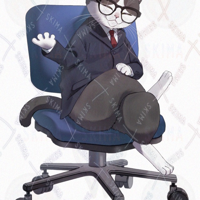 スーツを着た猫 表情4種 服なし差分の商品画像4枚目