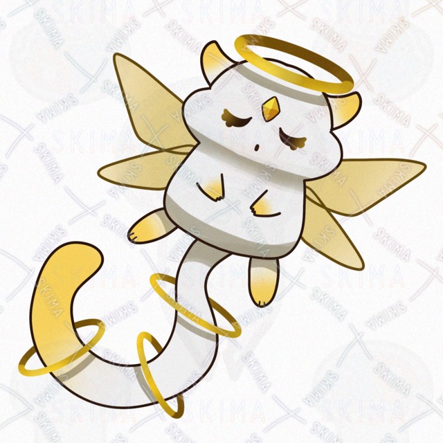 【色差分９点】金色の輪を持つ、精霊のオリジナルキャラクターの商品画像3枚目